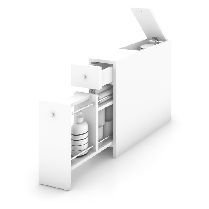 Hanah Home Mueble de Baño Blanco 20x55x60cm Diseño Elegante y Amplio Almacenamiento